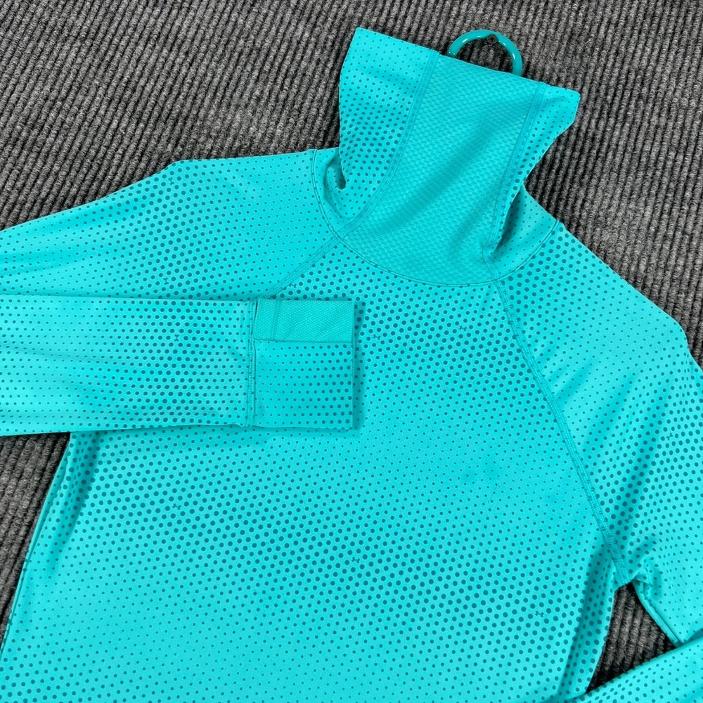 Under Armour Pullover Shirt Womens Medium Fitted Teal Green Long Sleeve Funnel